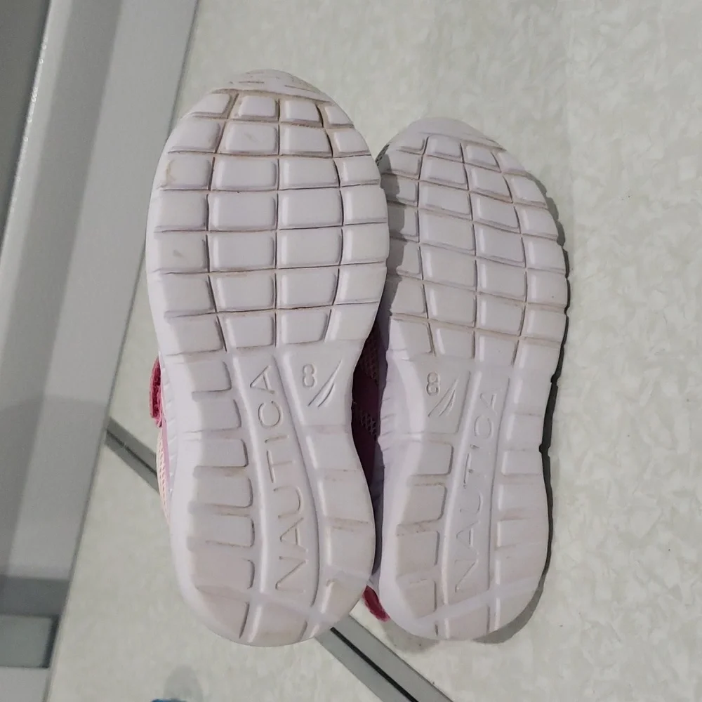 Nautica Pastel Rainbow Towhee Little Girls Sneakers Shoes‎ Sz 8